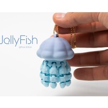 swordslife Sea Jellyfish – Articulated & Keychain - Premium 3D Baskı Dekoratif Ürün