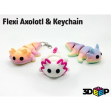 swordslife Flexi Axolotl & Keychain - No Supports - Premium 3D Baskı Dekoratif Ürün