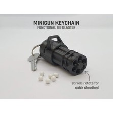 swordslife Minigun Keychain — Functional Bb Blaster - Premium 3D Baskı Dekoratif Ürün