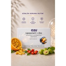 O2U C Vitamini Lipozomal + Çinko Bisglisinat Şelatlı | Bağışıklık & Antioksidan Desteği 30 Kapsül