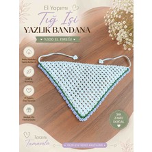 Moontime Alaçatı El Yapımı Tığ Işi Yazlık Bandana – Bohem Koton Saç Bandanası