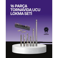 Alkasaz Çok Amaçlı 16LI Bits Uç Seti Dayanıklı Tornavida Adaptör