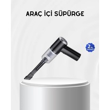 Alkasaz Kablosuz El Süpürgesi – Araç Içi Temizlik Için 5500PA Güçlü Emiş, USB Şarjlı