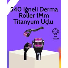 Alkasaz Evde Güvenli Kullanım Için Titanyum Derma Roller – Siyah Saplı