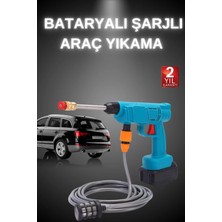 Alkasaz Şarjlı ve Yüksek Basınçlı Oto Yıkama Makinesi ve Sulama Tabancası Bahçe Yıkama Makinesi