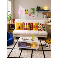 Pikko Home 4'lü Şekerim Polyester Kırlent Kılıfı(Kr)
