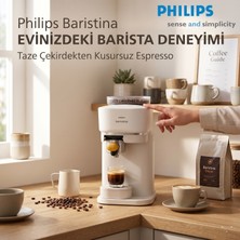 Philips Baristina Gerçek Espresso Makinesi Philips Tr Garantili Evde Profesyonel Barista Deneyimi Yaşatan, Kolay Temizlenebilir, Yenilikçi Portafiltre Sistemli, Şık ve Kompakt Tasarımlı Kahve Makinesi