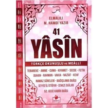 Alkasaz 41 Yasin Türkçe Okunuşlu ve Mealli-Pembe Kapak Orta Boy