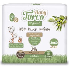 Baby Turco Doğadan Islak Havlu 3X60'LI