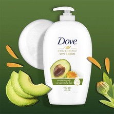 4 Adet Dove Sıvı Sabun Avokado Yağı Kalendula Özlü Nemlendiricili 450 ml