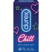 2 Adet  Durex Prezervatif Chill 10'lu (2 Adet Klasik, 4 Adet Yok Ötesi Ekstra His, 4 Adet Yakın Hisset)