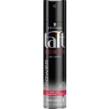 3 Adet  Taft Saç Spreyi No 5 Power Kafainli Mega Güçlü 250 ml