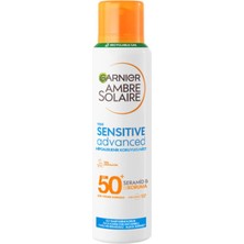 3 Adet  Garnier Ambre Solaire Sensitive Advanced Hipoalerjenik Spf 50+ Güneş Koruyucu Mist 150 ml