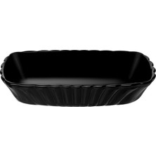 Paşabahçe Mezze Servis Tabağı Siyah 2 Parça 17X11 cm