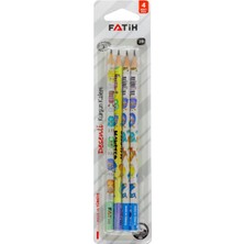 4 Adet   Fatih Desenli Kurşun Kalem 4'lü