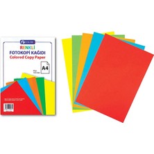 4 Adet Fly Renkli Fotokopi Kağıdı A4 100 Lü