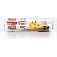 3 Adet Koroplast Çöp Torbası Hapsetme Vanilya Büzgülü Orta Boy 15'li