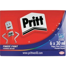 3 Adet Pritt Parmak Boyası 6 Renk 30 ml
