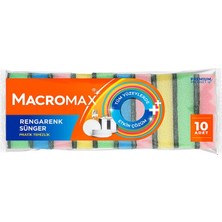 Pariles 3 Adet  Macromax Sünger Rengarenk 10 Lu