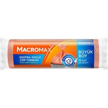 3 Adet Macromax Extra Güçlü Çöp Torbası Büyük Boy 10'lu