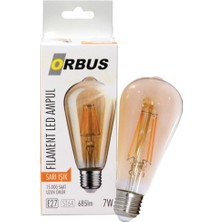 4 Adet   Ampul Orbus LED Filament ST64 E27 7W
