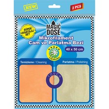 2 Adet  Magic Dose Mikrofilament Cam ve Parlatma Bezi 2'li 40X50 cm