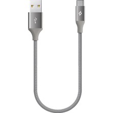 3 Adet  Ttec 2DK26UG Alumicable Mini Type-C Şarj Kablosu 30CM - Uzay Grisi