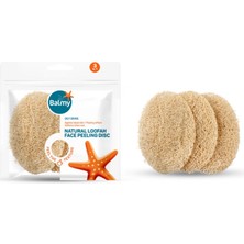 Balmy 3'lü Doğal Kabak Peeling Diski %100 Doğal Lif Malzemeden Üretilmiş Cilt Temizleme Aksesuarı