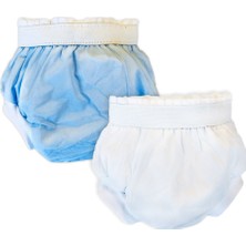 Alkasaz Sema Baby 2'li Lüks Alıştırma Külodu 10-15 kg - Beyaz/mavi