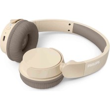 Philips TAH3209BG Kablosuz Kulak Üstü Kulaklık Dinamik Bas, Bluetooth, Çok Noktalı Bağlantı 25 Saat Bej