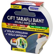3 Adet Vodaseal Çift Taraflı Filmik Bant 10MT