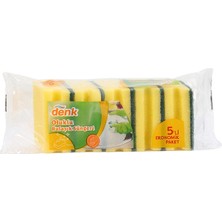 4 Adet   Denk Oluklu Bulaşık Süngeri 5'li
