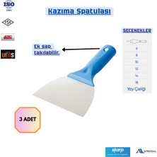 Apeksal Skarp 3 Adet Profesyonel Kazıma Spatulası,  Sırık Takılabilir Kazıma Kaldırma Ispatula