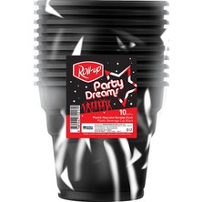 2 Adet Roll-Up Party Dreams Bardak Siyah 10'lu