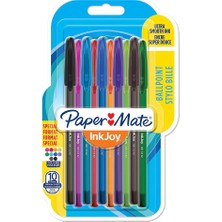 4 Adet   Paper Mate Inkjoy Tükenmez Kalem 1.0 mm Ulv Kapak 10'lu