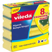 4 Adet Vileda Sünger 8'li Oluklu Paket