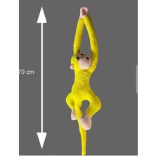 Aspartam Elleri Yapışabilen Sevimli Peluş Maymun Oyuncak - 70 cm