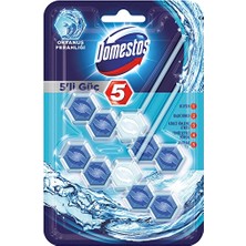 2 Adet  Domestos Wc Temizleyici Blok 2x5'li Güç Okyanus Ferahlığı
