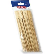 4 Adet Tofita Yassı Çöp Şiş 25CM 50'li