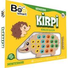 4 Adet Bee Smart Ahşap Kirpi Bul Tak Eğitici Oyuncak