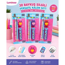 Luminoo 3D Baykuş Silgili Versatil Kalem Seti 0.7 mm Çocuk Yazı Seti - Tekli Set