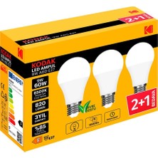 2 Adet  Kodak LED Ampul Beyaz 3'lü