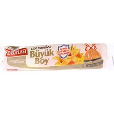3 Adet Koroplast Çöp Torbası Hapsetme Vanilya Büzgülü Büyük Boy 10'lu