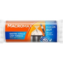 Macromax Extra Güçlü Çöp Torbası Küçük Boy 30'lu