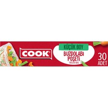 4 Adet   Cook Buzdolabı Poşeti 20X30 cm 30 Adet Küçük Boy
