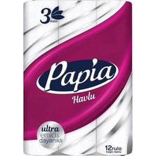4 Adet   Papia Kağıt Havlu 12'li