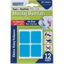 3 Adet Vodaseal Hazır Montaj Bandı Beyaz 12'li Set
