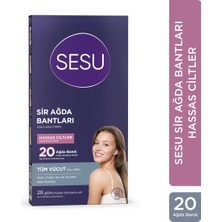 3 Adet  Sesu Ağda Bandı Hassas Cilt 20'li