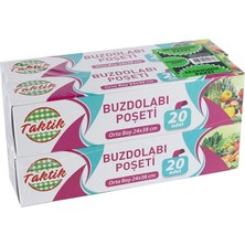4 Adet   Taktik Buzdolabı Poşeti Orta Boy 4 Lü Paket