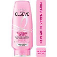 Elseve Glycolic Gloss 250 ml Parlaklık Veren Saç Bakım Kremi İpeksi Saçlar İçin Özel Formül
